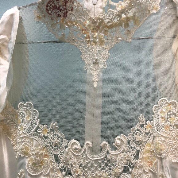 ZOMBIE Dead Corpse Bride, Halloween Wedding Dress, DAMAGED, Vintage Haunting - Picture 16 of 16